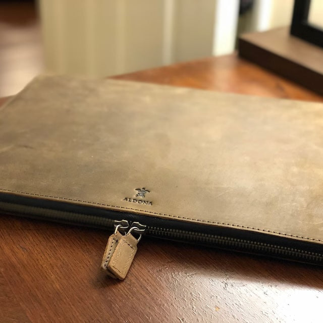 Laptop Case in Burnt Tobacco Color by Aldona Shop