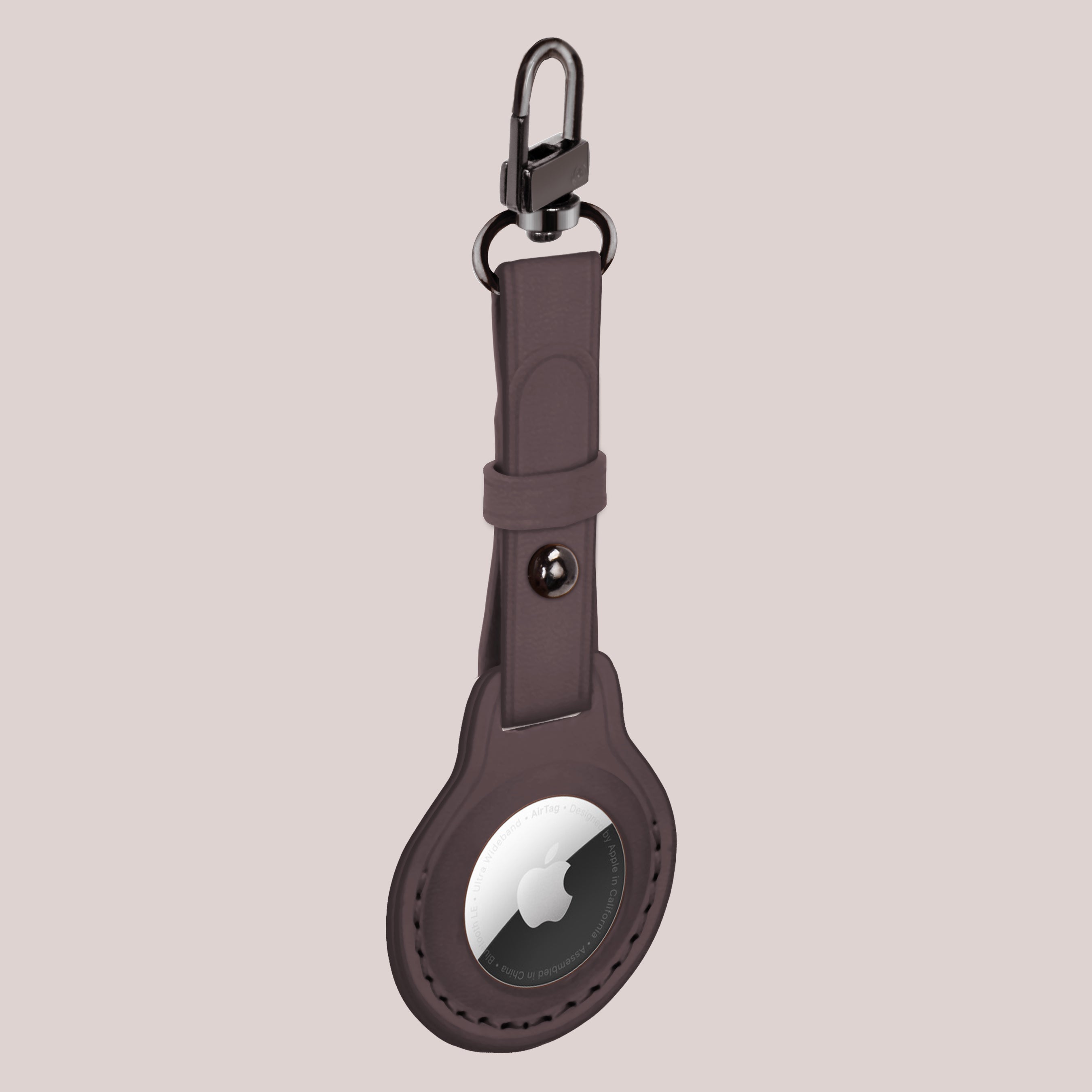 Find the best price on grey leather airtag case online