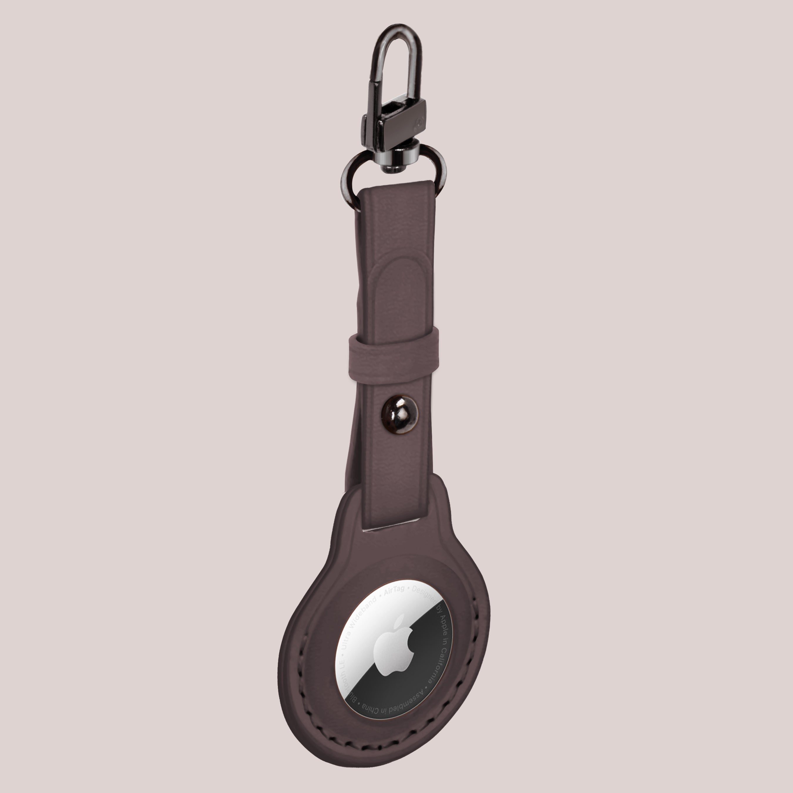 Buy grey leather airtag case online