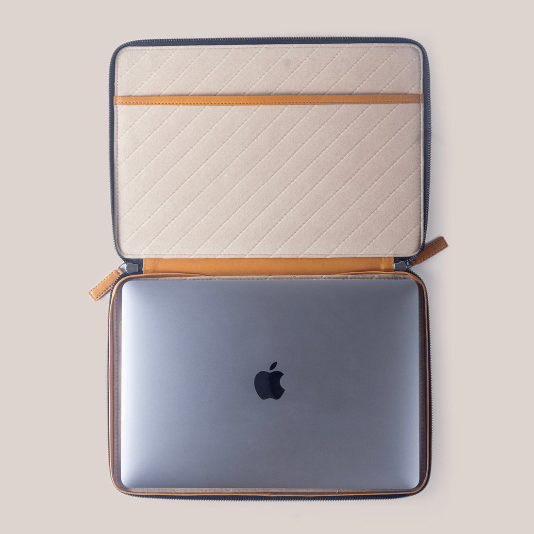 MacBook Zippered Laptop Case - Felt and Tan Crunch