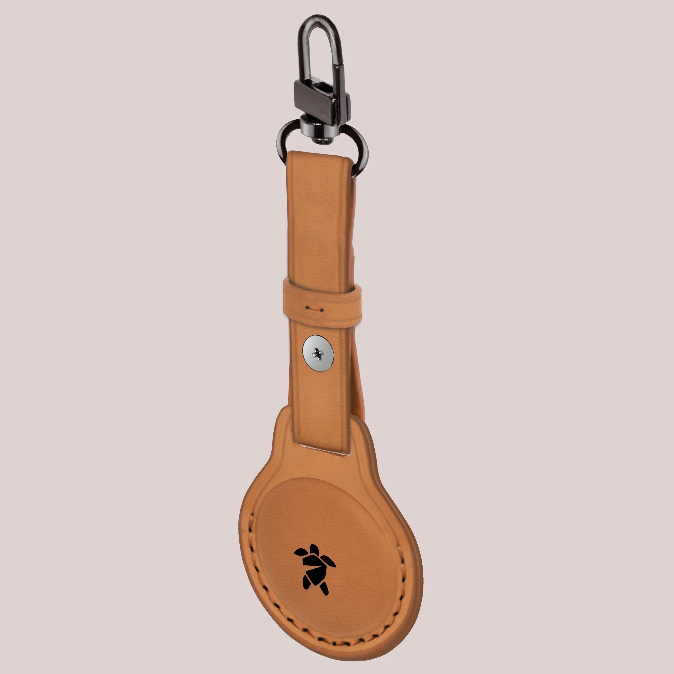 Buy tan leather airtag case online