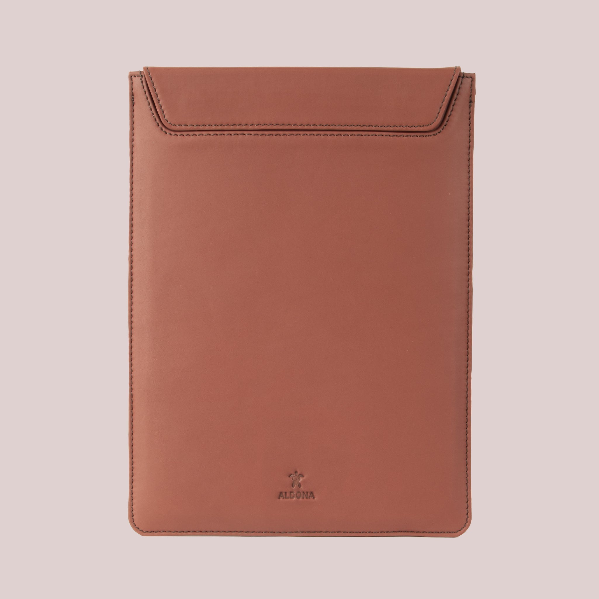 Macbook leather case in brown color