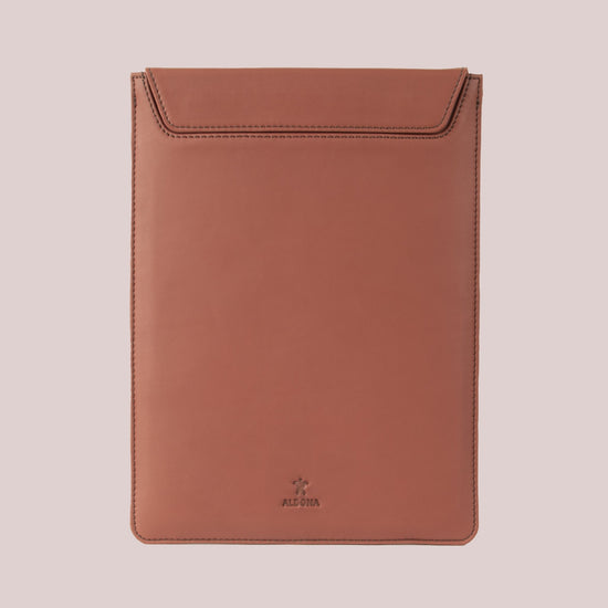 Macbook leather case in brown color