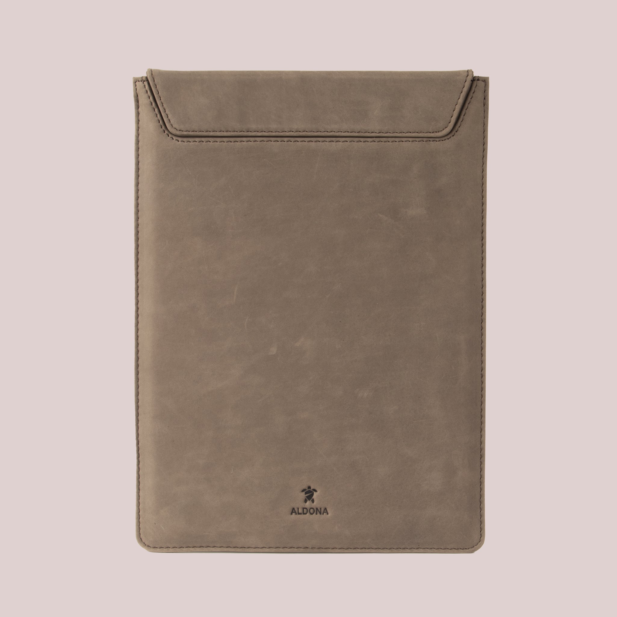 Buy grey leather sleeve for Macbook laptops, with a flap