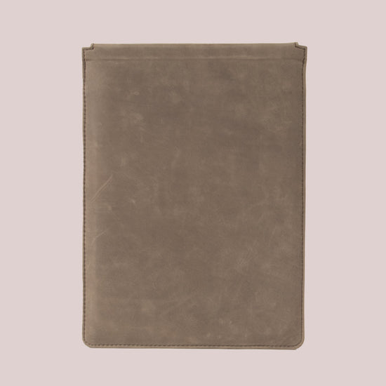 Order online grey leather sleeve with a flap for Macbook laptops