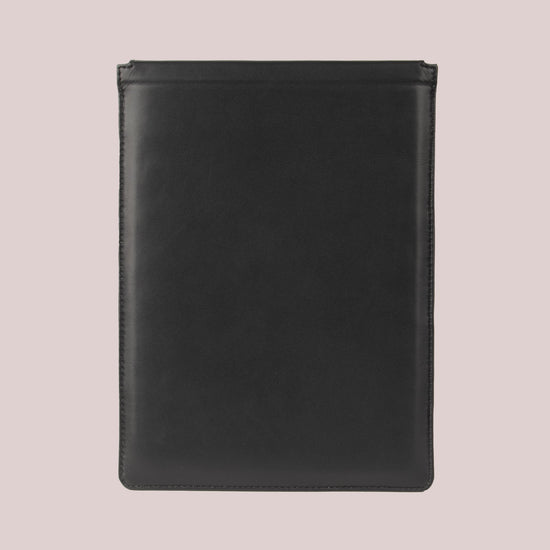 Black leather sleeve for Macbook