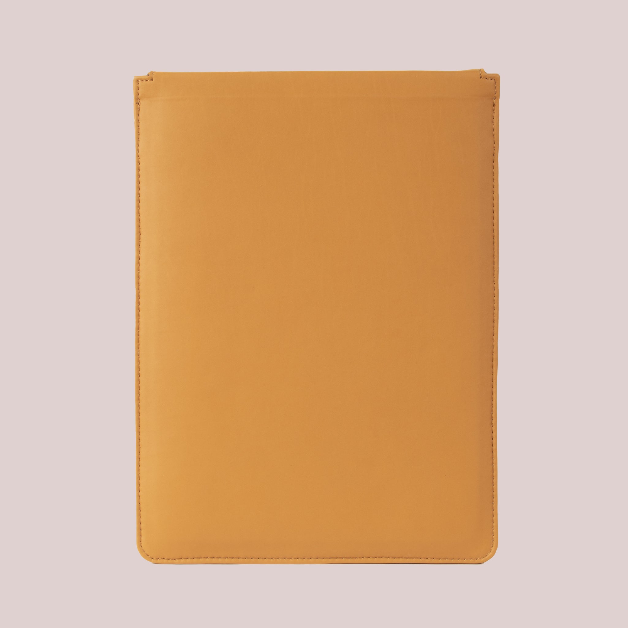 Buy online Yellow leather sleeve for Macbook laptops, with a flap