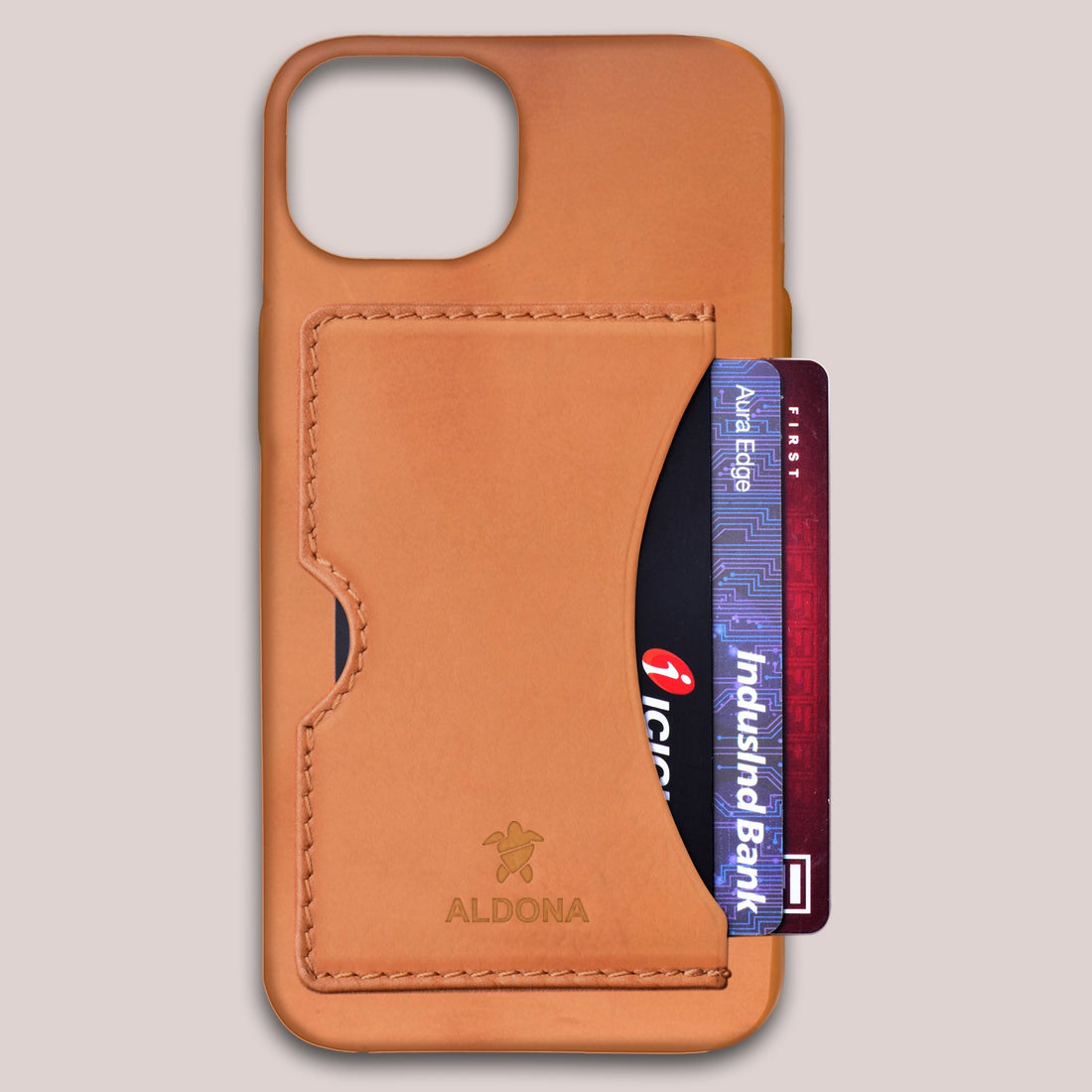 Baxter Card Case for iPhone 14 Pro - Cognac