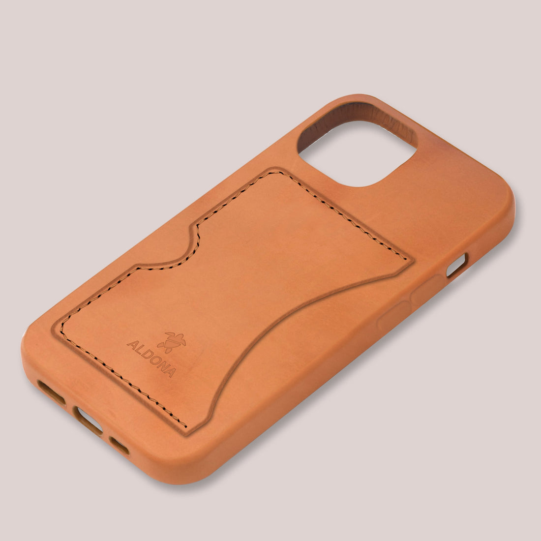 Baxter Card Case for iPhone 14 Plus - Cognac