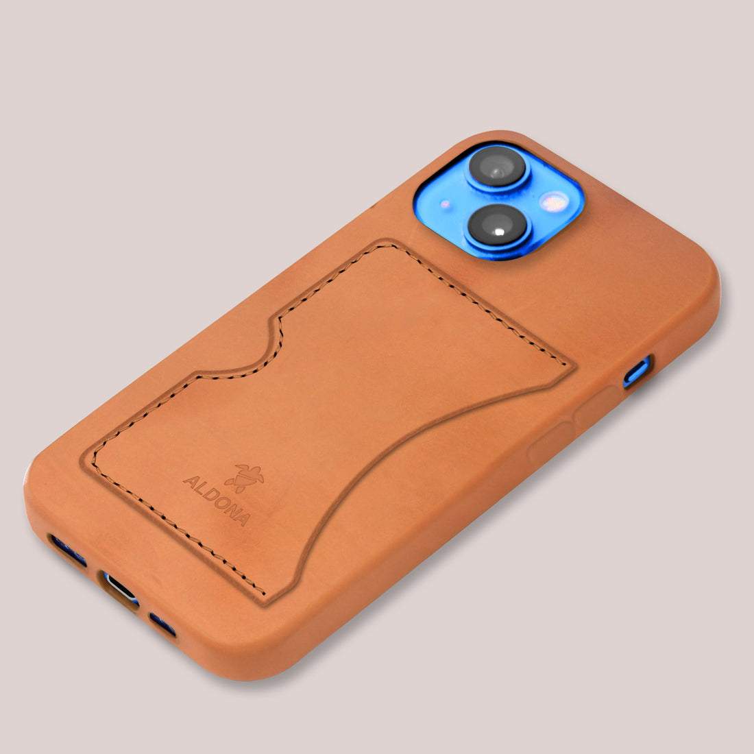 Baxter Card Case for iPhone 13 Pro Max - Cognac