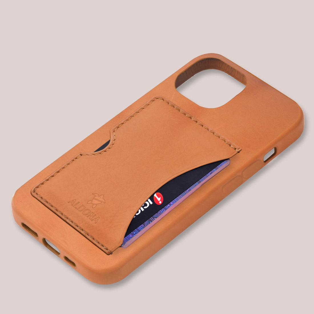 Baxter Card Case for iPhone 14 Pro Max - Cognac