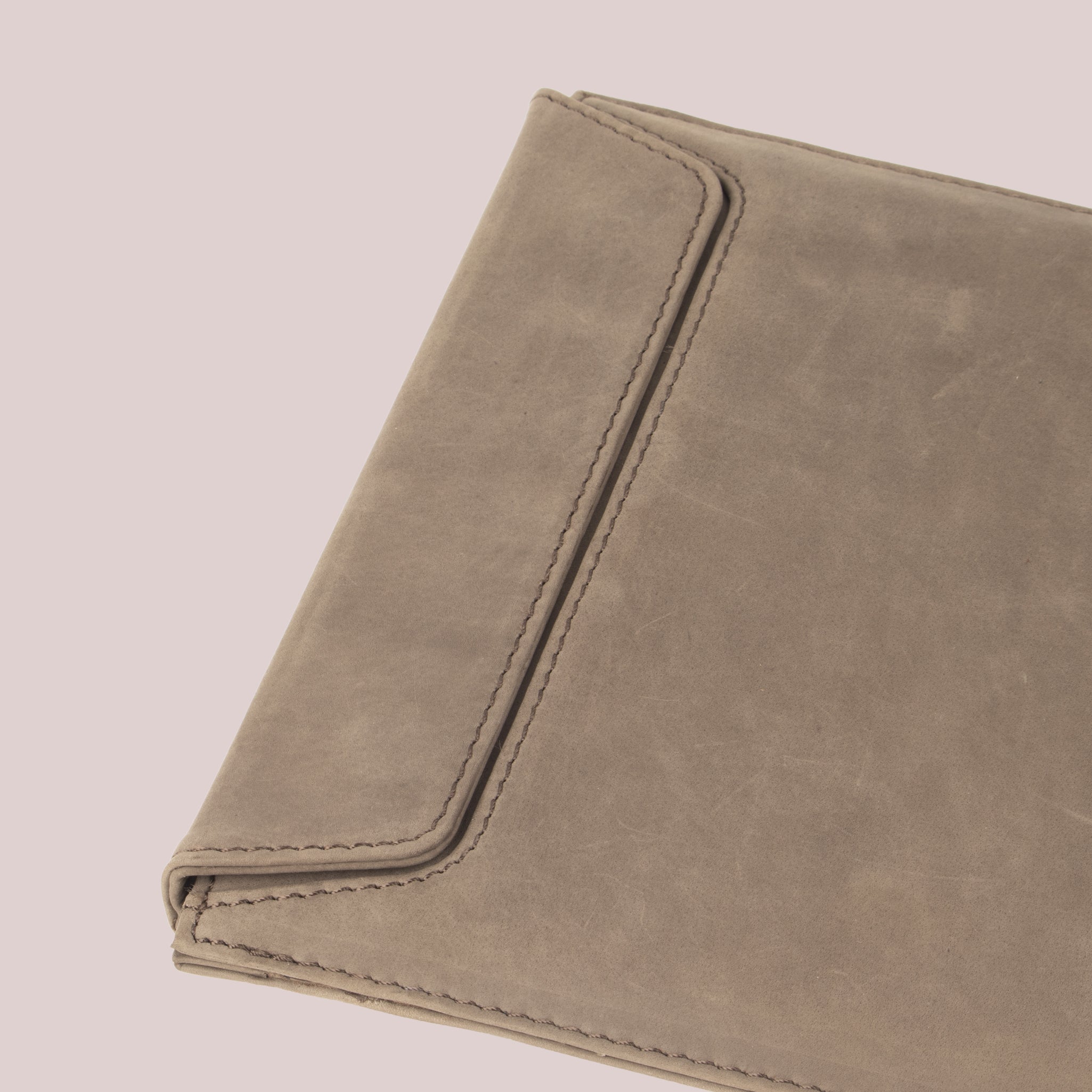 Order online Grey leather sleeve with a flap for Macbook laptops