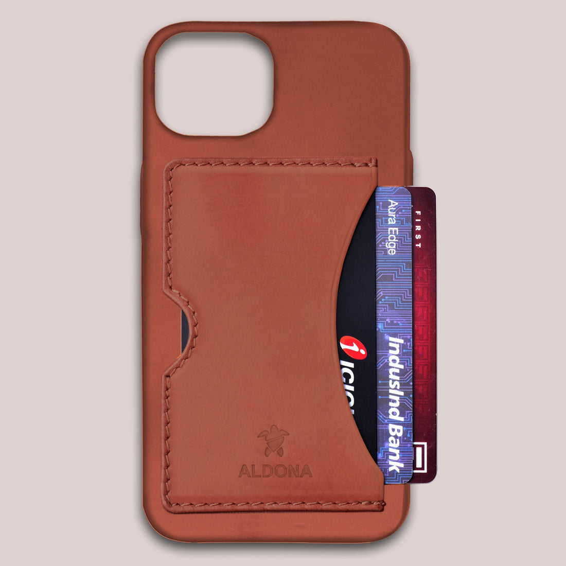 Baxter Card Case for iPhone 14 Pro - Cognac