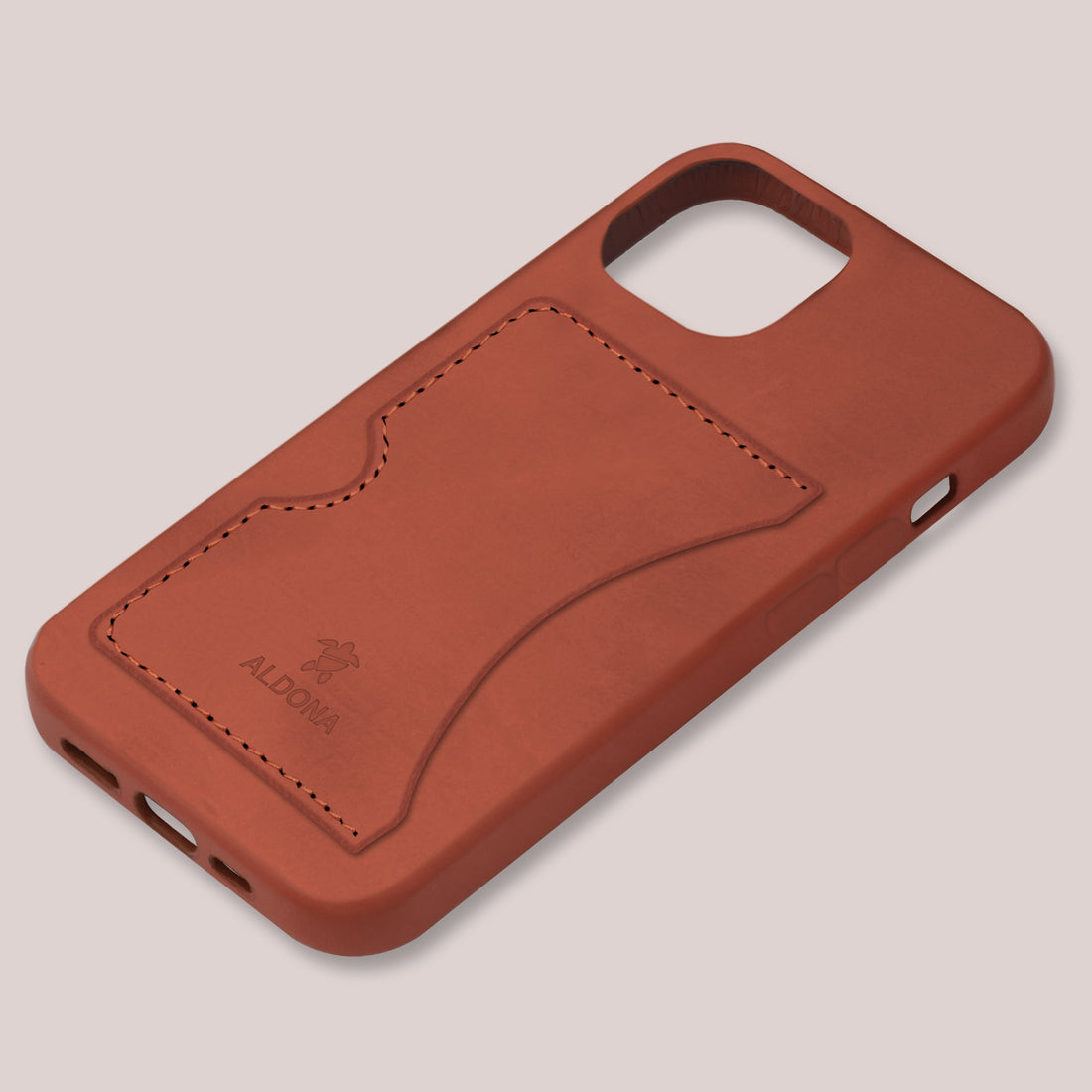 Baxter Card Case for iPhone 14 Plus - Cognac