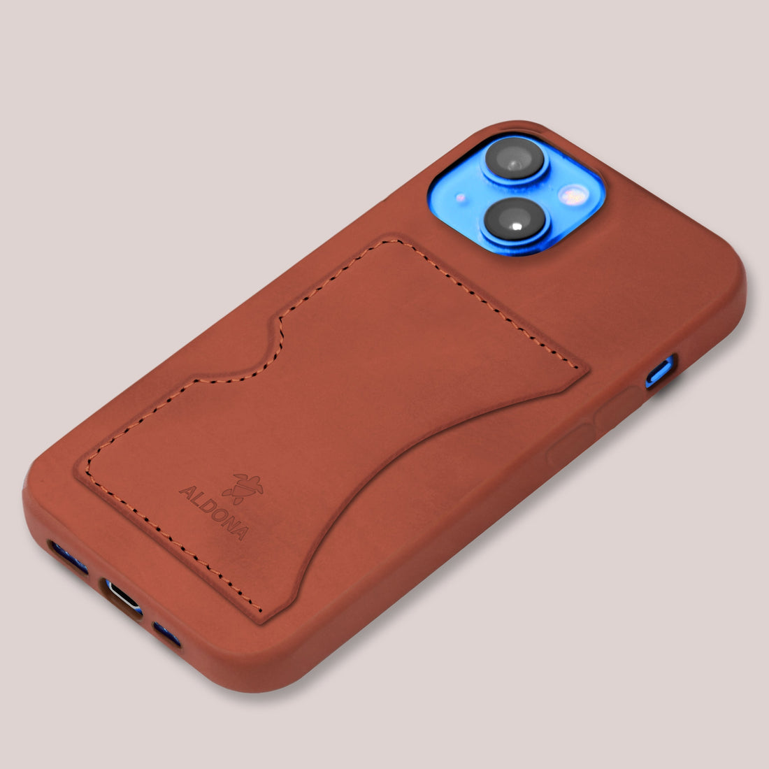 Baxter Card Case for iPhone 14 Plus - Burnt Tobacco