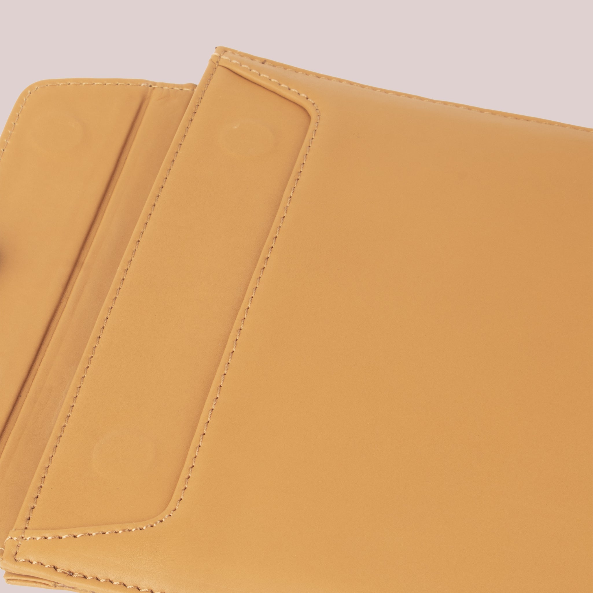 Shop Yellow leather sleeve for Macbook