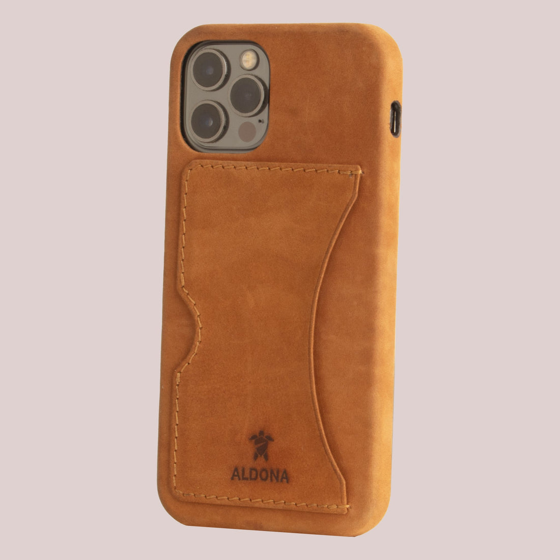 Baxter Card Case for iPhone 13 Pro Max - Burnt Tobacco