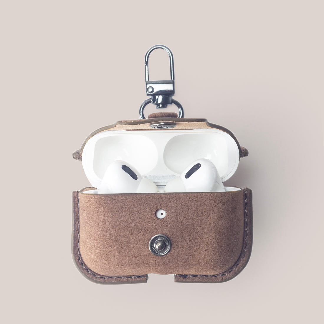 Leather AirPods Pro 1, AirPods Pro 2 Case - Vintage Tan