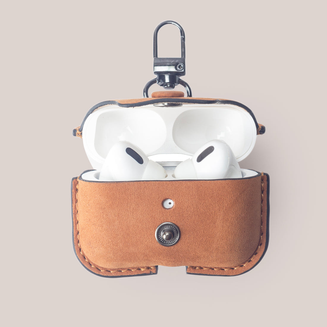 Leather AirPods Pro 1, AirPods Pro 2 Case - Vintage Tan