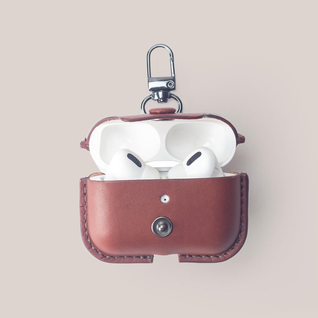 Leather AirPods Pro 1, AirPods Pro 2 Case - Cognac