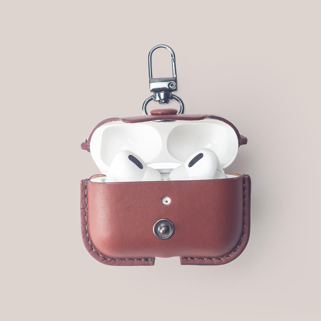 Leather AirPods Pro 1, AirPods Pro 2 Case - Vintage Tan