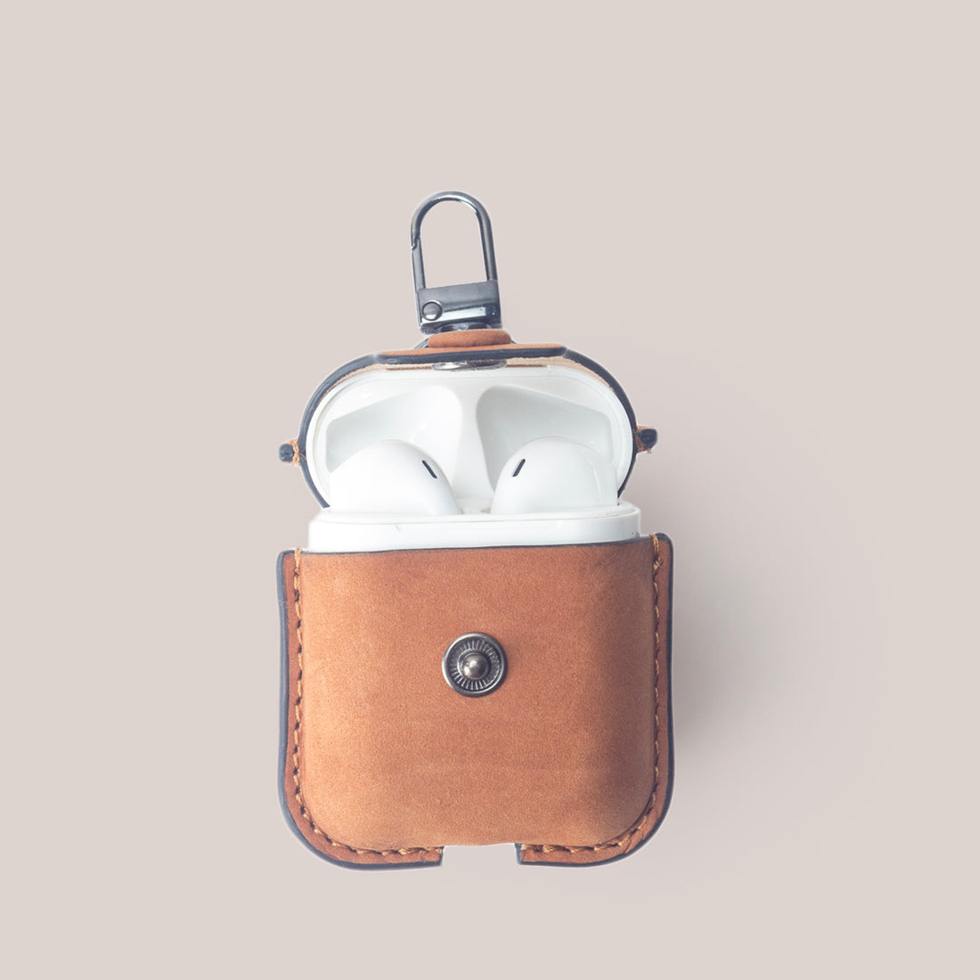 Leather AirPods 1, AirPods 2 Case - Vintage Tan