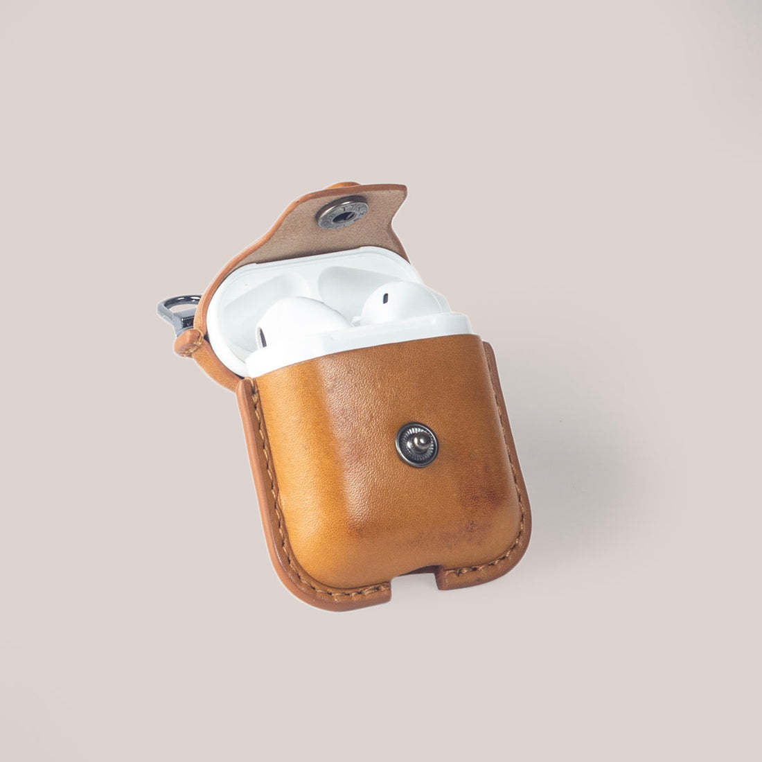 Leather AirPods 1, AirPods 2 Case - Dark Soil