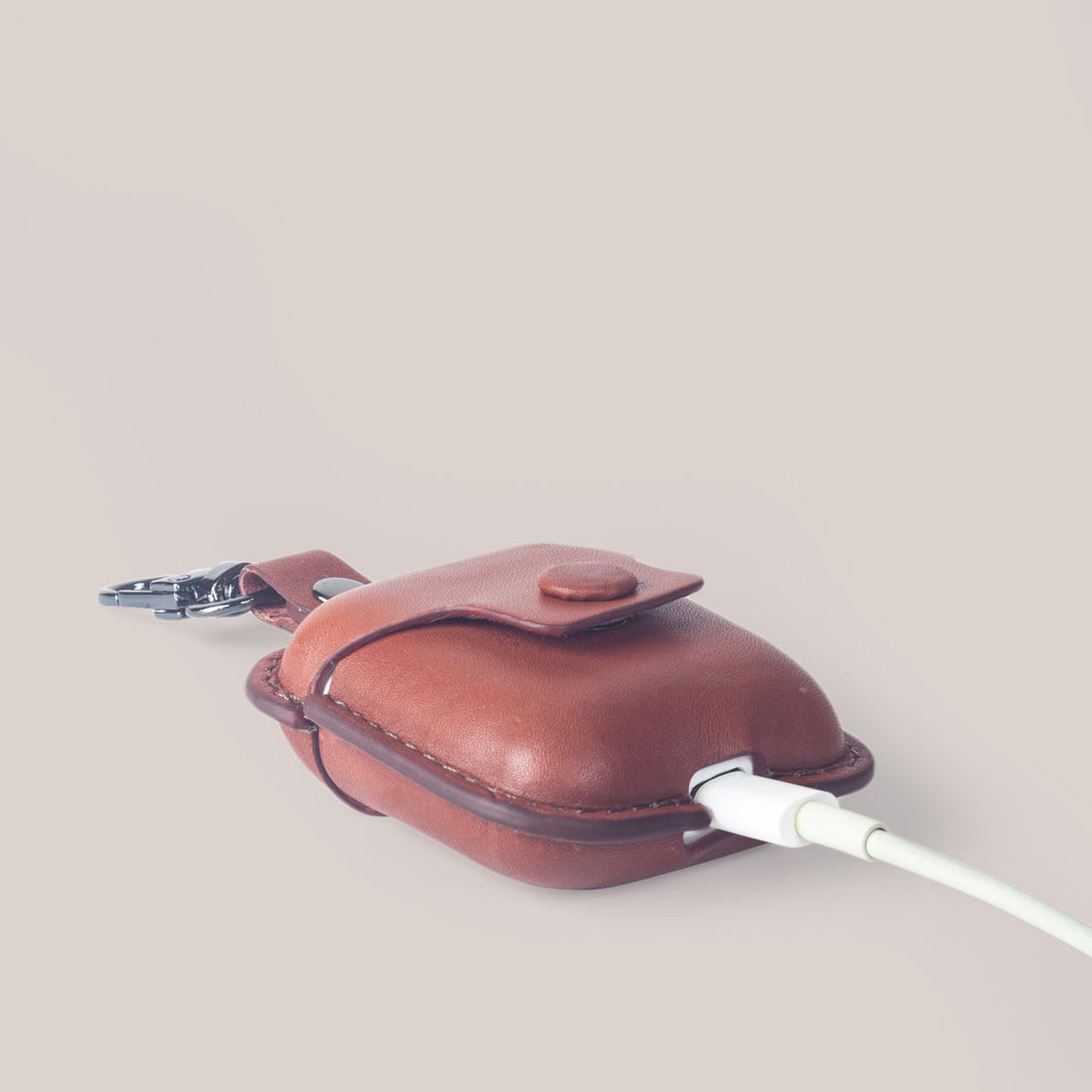Leather AirPods 1, AirPods 2 Case - Cognac