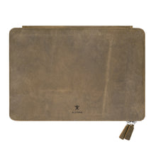 Load image into Gallery viewer, Megaleio Leather Sleeve for 15 Inch MacBook Pro - Burnt Tobacco Colour
