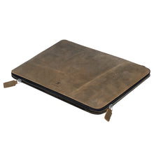 Load image into Gallery viewer, Megaleio Leather Sleeve for 12 Inch MacBook - Burnt Tobacco Colour
