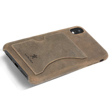 Load image into Gallery viewer, Baxter Leather iPhone XR Card Case - Burnt Tobacco Colour
