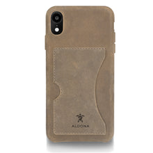 Load image into Gallery viewer, Baxter Leather iPhone XR Card Case - Burnt Tobacco Colour
