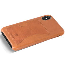 Load image into Gallery viewer, Baxter Leather iPhone XS Max Card Case - Wild Oak Colour
