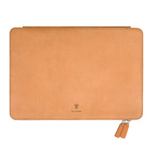 Load image into Gallery viewer, Megaleio Leather Sleeve for 12 Inch MacBook - Vintage Tan Colour
