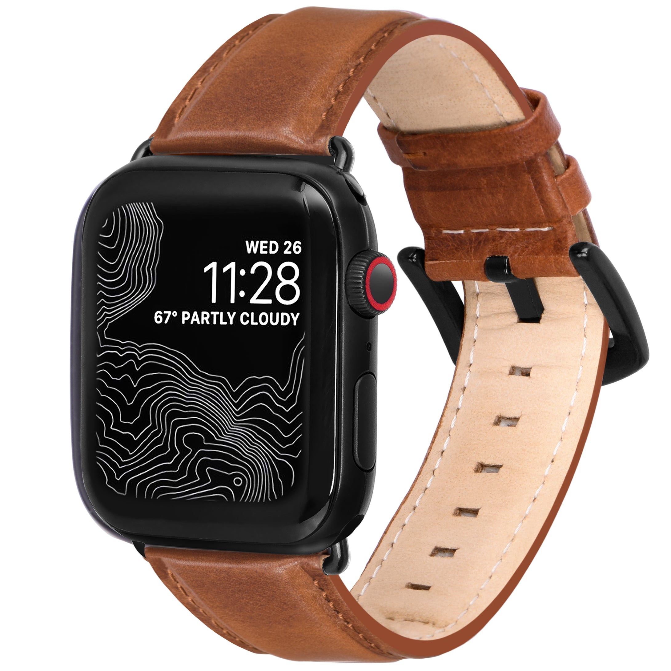 Encantar Leather Apple Watch Strap - 38 mm / 40 mm - Wild Oak Colour