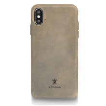 Load image into Gallery viewer, Kalon Leather iPhone XS / X Snap Case - Burnt Tobacco Colour
