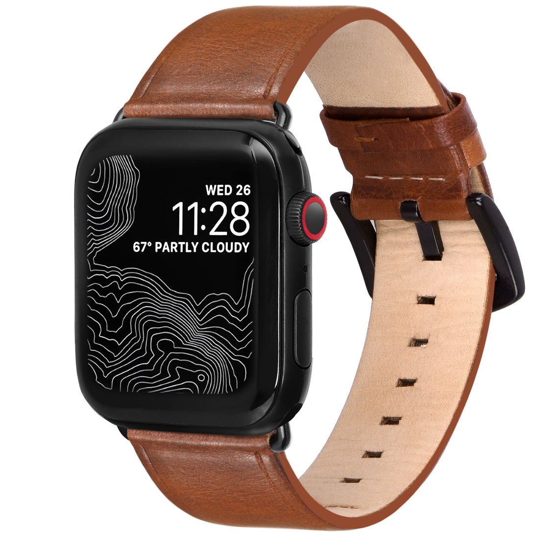 Amar Leather Apple Watch Strap - 38 mm, 40 mm and 41 mm - Wild Oak Colour