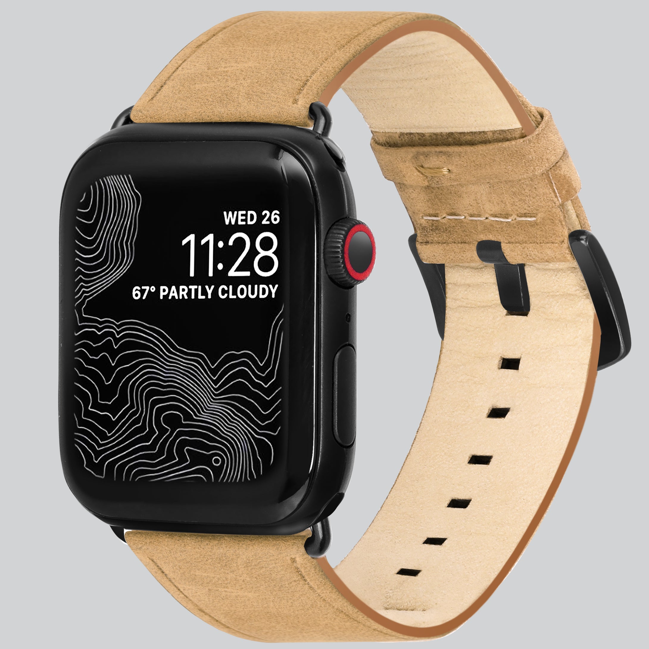 Amar Leather Apple Watch Strap - 42 mm / 44 mm - Natural Camel Colour