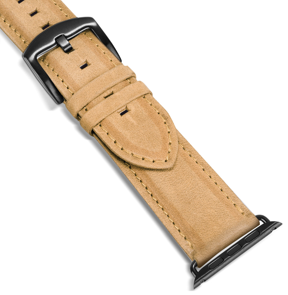 Encantar Leather Apple Watch Strap - 42 mm / 44 mm / 45 mm / 49 mm - Natural Camel Colour