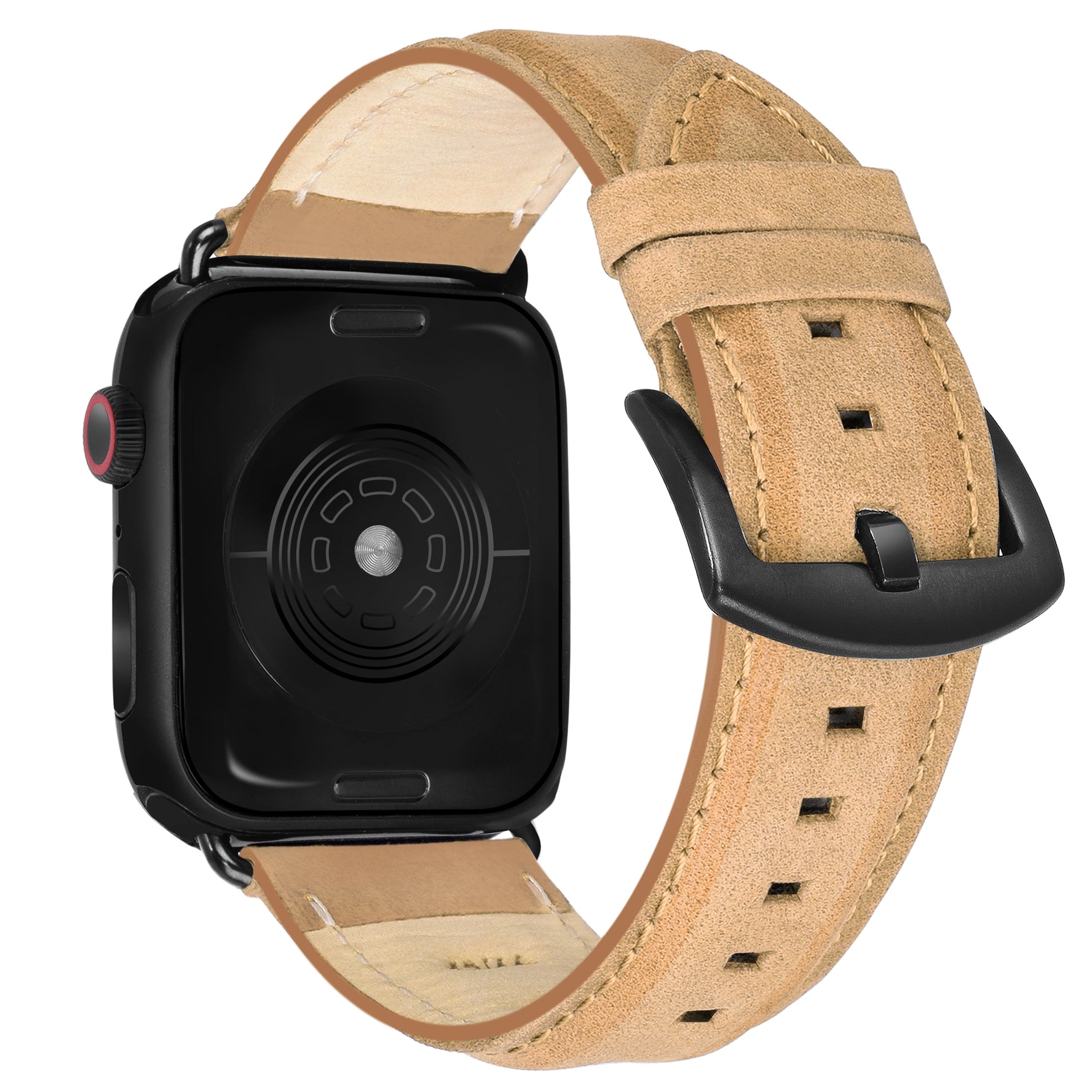 Encantar Leather Apple Watch Strap - 42 mm / 44 mm / 45 mm / 49 mm - Natural Camel Colour