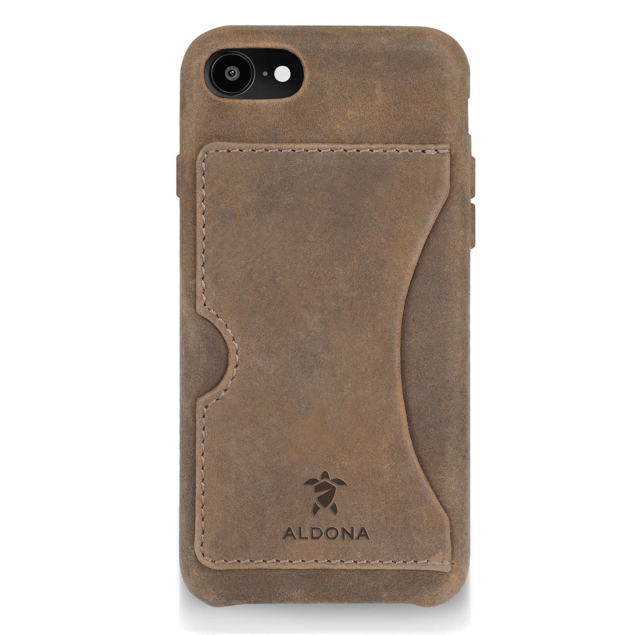 Baxter Leather iPhone 8 / 7 Card Case - Burnt Tobacco Colour