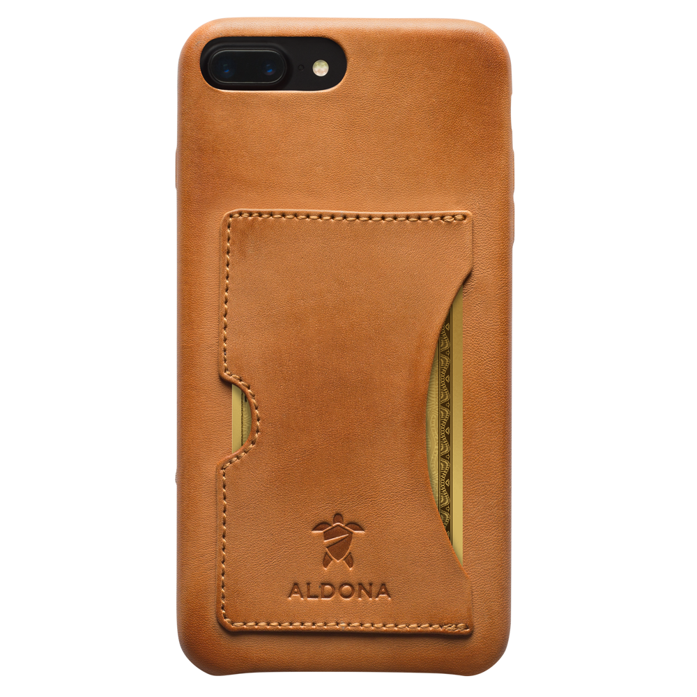 Baxter Leather iPhone 8 Plus / 7 Plus Card Case - Vintage Tan Colour