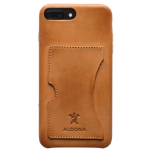 Load image into Gallery viewer, Baxter Leather iPhone 8 Plus / 7 Plus Card Case - Vintage Tan Colour
