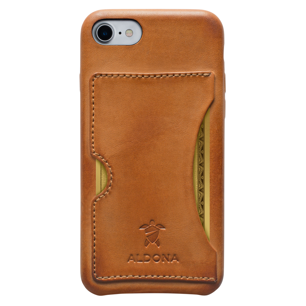 Baxter Leather iPhone 8 / 7 Card Case - Vintage Tan Colour
