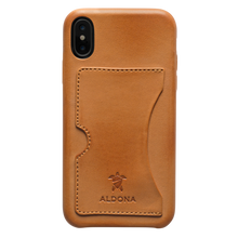 Load image into Gallery viewer, Baxter Leather iPhone XS Max Card Case - Vintage Tan Colour
