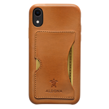 Load image into Gallery viewer, Baxter Leather iPhone XR Card Case - Vintage Tan Colour
