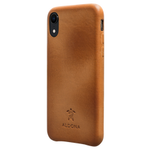 Load image into Gallery viewer, Kalon Leather iPhone XR Snap Case - Vintage Tan Colour
