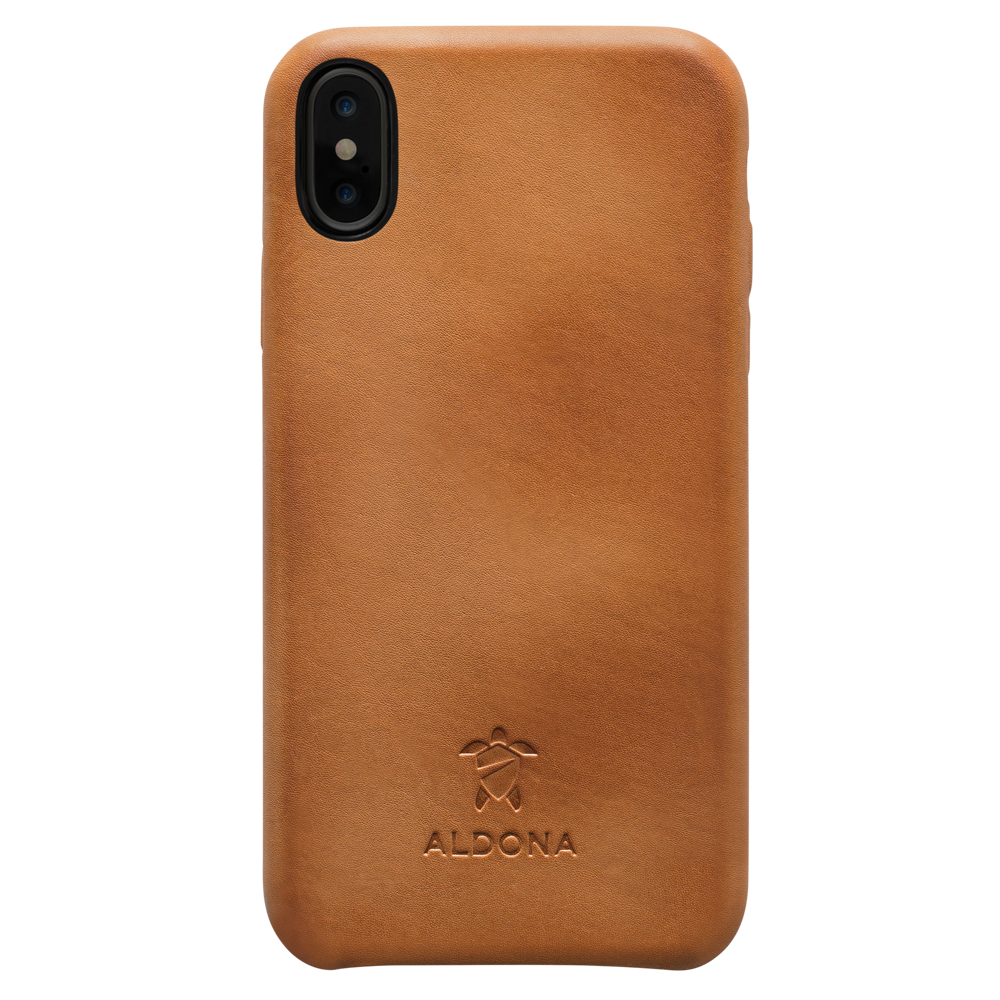 Kalon Leather iPhone XS / X Snap Case - Vintage Tan Colour