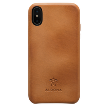 Load image into Gallery viewer, Kalon Leather iPhone XS / X Snap Case - Vintage Tan Colour
