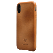 Load image into Gallery viewer, Kalon Leather iPhone XS / X Snap Case - Vintage Tan Colour
